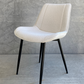 Elisa - Chaise de salle à manger en tissu bouclé blanc
