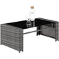 Canapé de jardin lounge en rotin Pour 4 personnes Design courbé