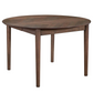 Maggie - Table ronde en chêne fumé avec rallonge 120/160/200 cm - Comprend 2 rallonges