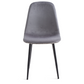 Anna - Chaise de salle à manger rembourrée en velours gris