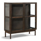 Havana vitrine en chêne fumé avec 2 portes – 110x40x100 cm