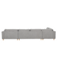 Brandy - Canapé d'angle droit gris avec méridienne L:366 x P:211 x H:80 cm