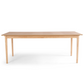 Megan - Table à manger en placage de chêne 200/300 x 90 cm (inclut 2 rallonges)