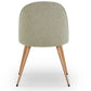 Annika Chaise de salle à manger – Tissu bouclé sable avec pieds aspect chêne