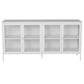 Herman - Vitrine en métal blanc/verre 170 x 40 x 85 cm