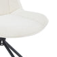Maja - Chaise de salle à manger en bouclette blanche avec rotation à 360 degrés