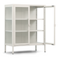 Herman - Meuble bar/vitrine en verre - Métal beige 80 x 40 x 105 cm