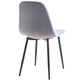 Anna - Chaise de salle à manger rembourrée en velours gris