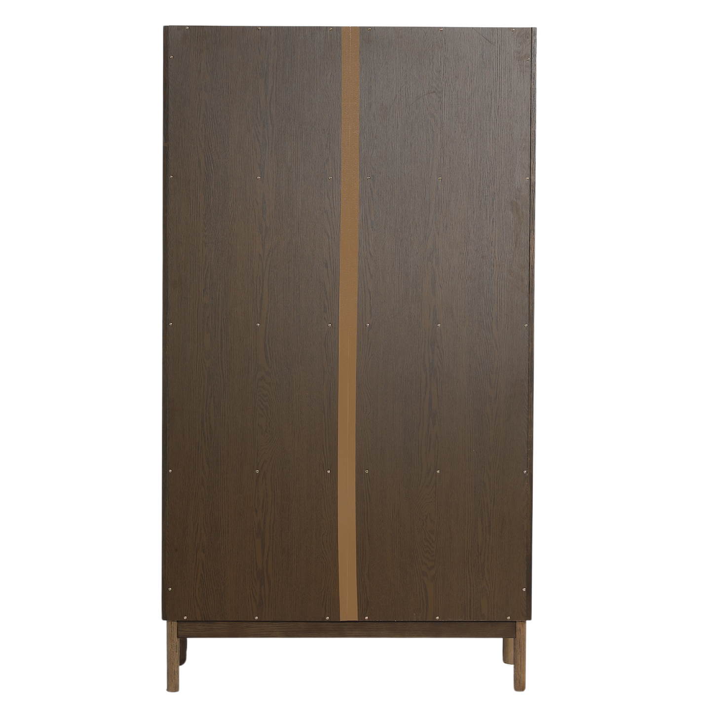 Havana - Vitrine en chêne fumé avec 2 portes - 180 x 40 x 100 cm