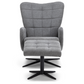Alfred - Fauteuil inclinable avec repose-pieds - Gris