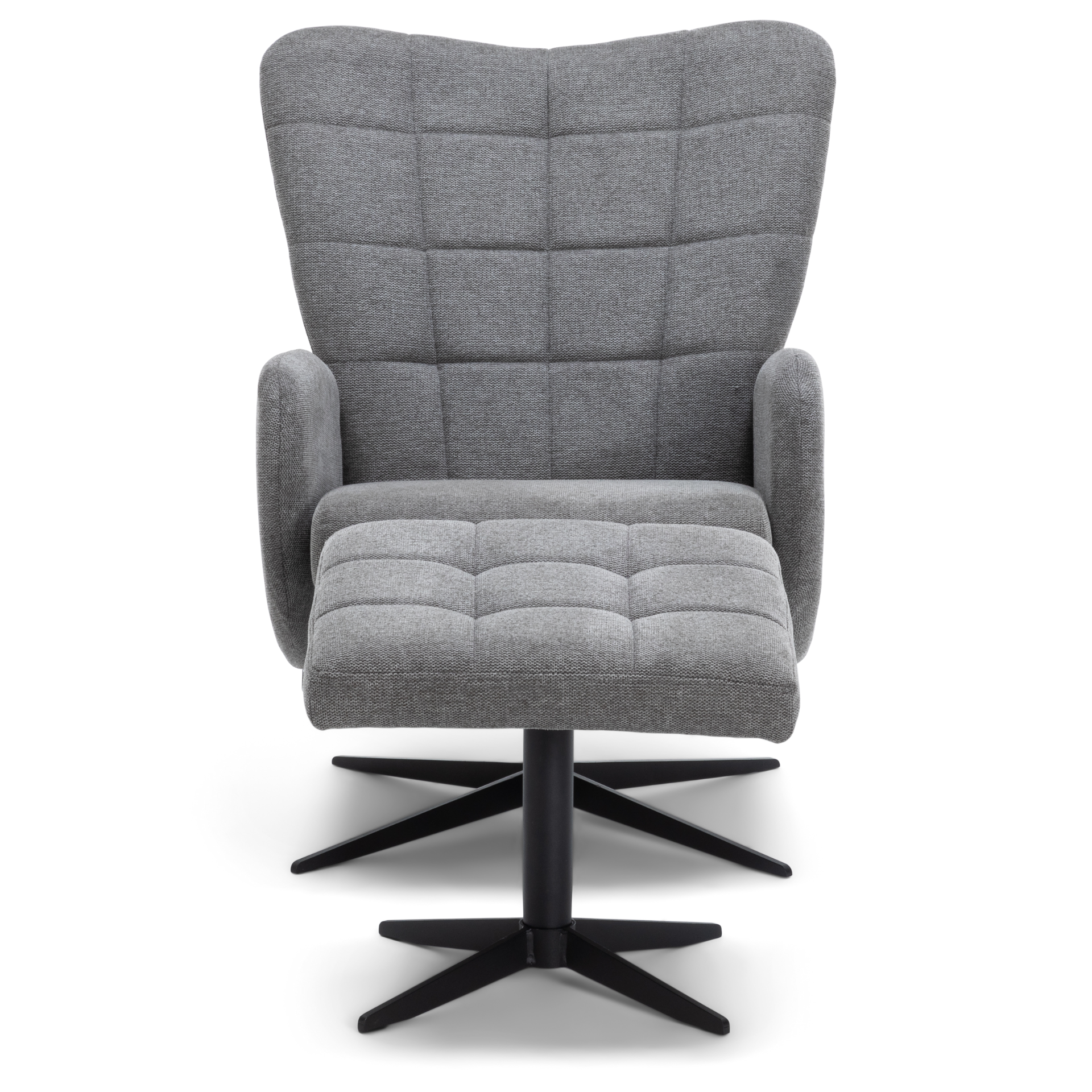 Alfred - Fauteuil inclinable avec repose-pieds - Gris