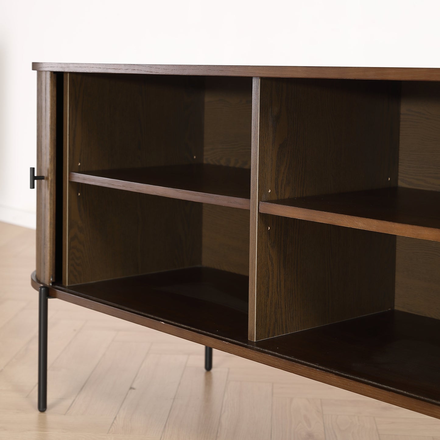 Florence - Armoire à chaussures en chêne fumé 160 x 45 x 75 cm