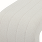 Lianna - Banc en bouclé blanc 95x40x44 cm