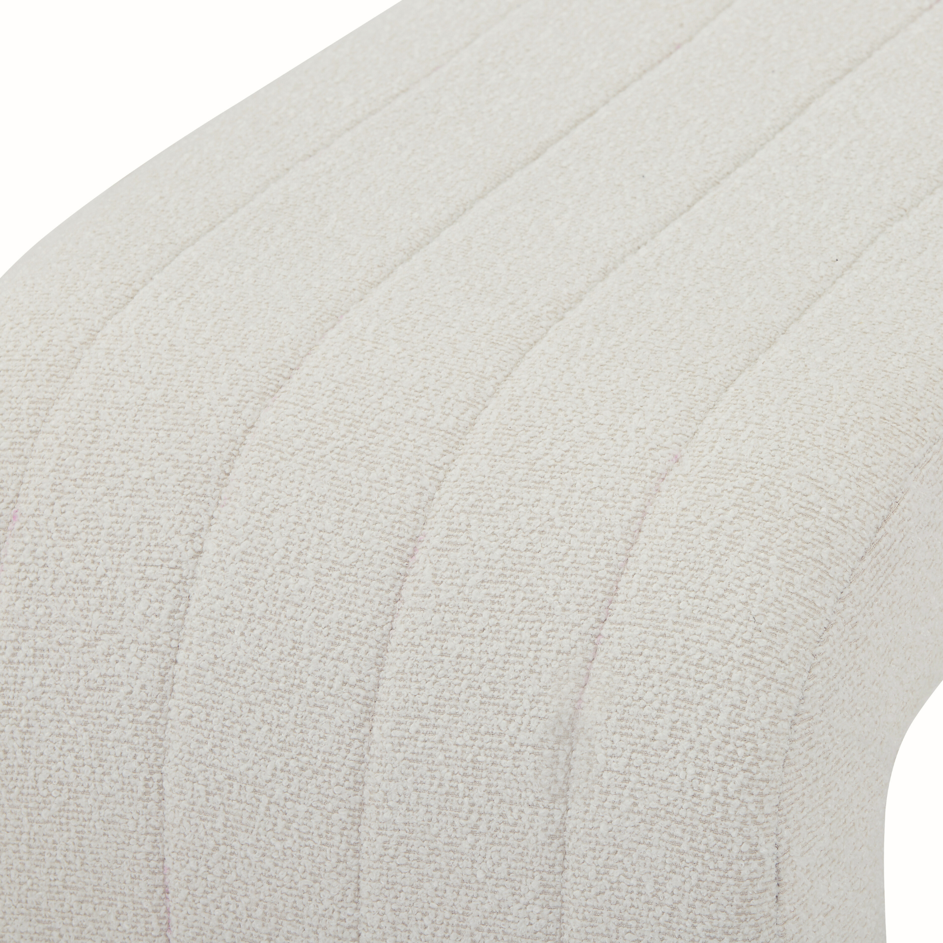 Lianna - Banc en bouclé blanc 95x40x44 cm