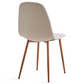 Anna - Chaise de salle à manger en tissu beige avec aspect chêne