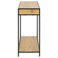 Seaford - Table console avec tiroirs en placage de chêne