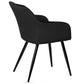 Carlo - Chaise de salle à manger en velours noir
