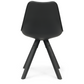 Aria - Chaise de salle à manger noire avec pieds en bois noirs