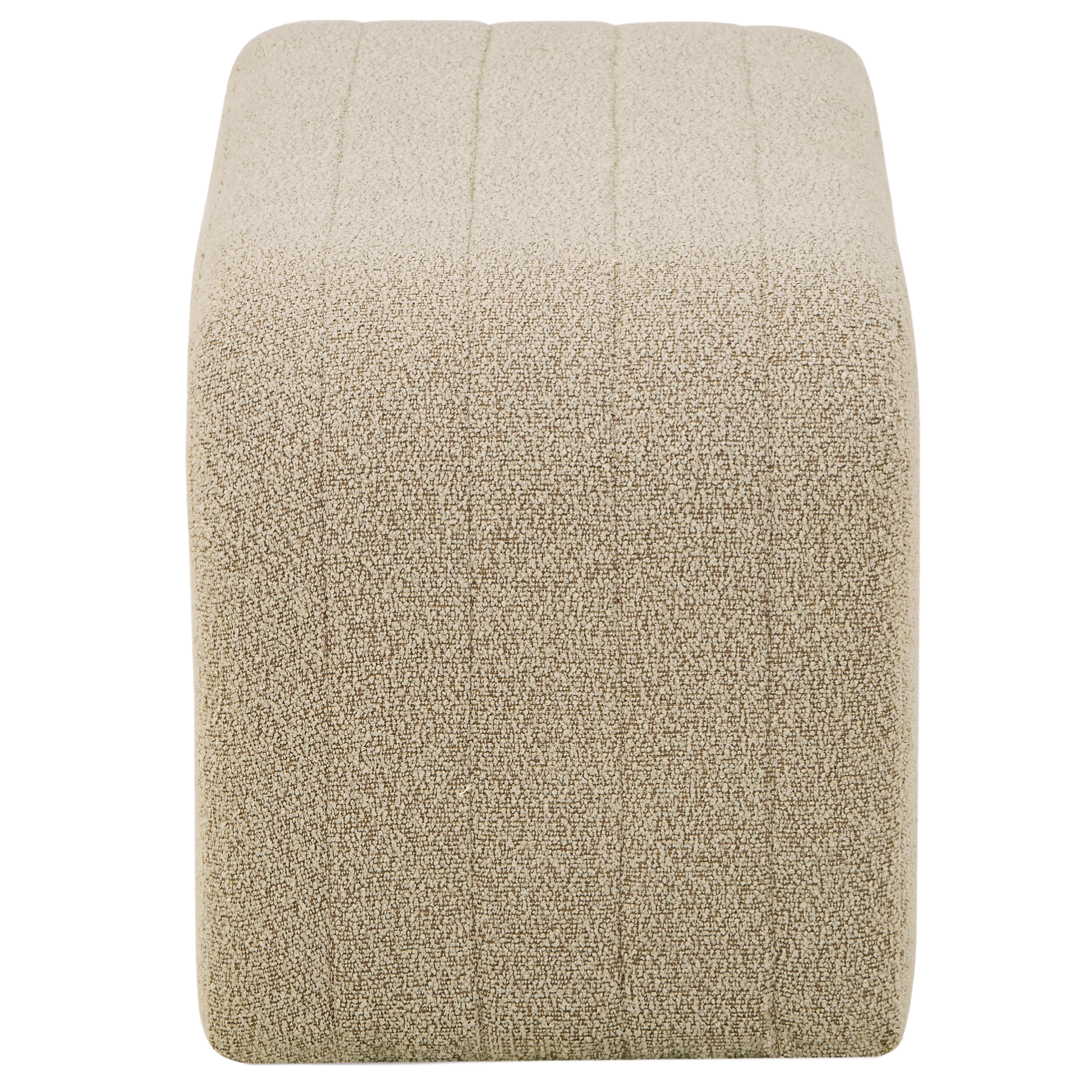 Lianna - Banc en bouclé beige 95x40x44 cm