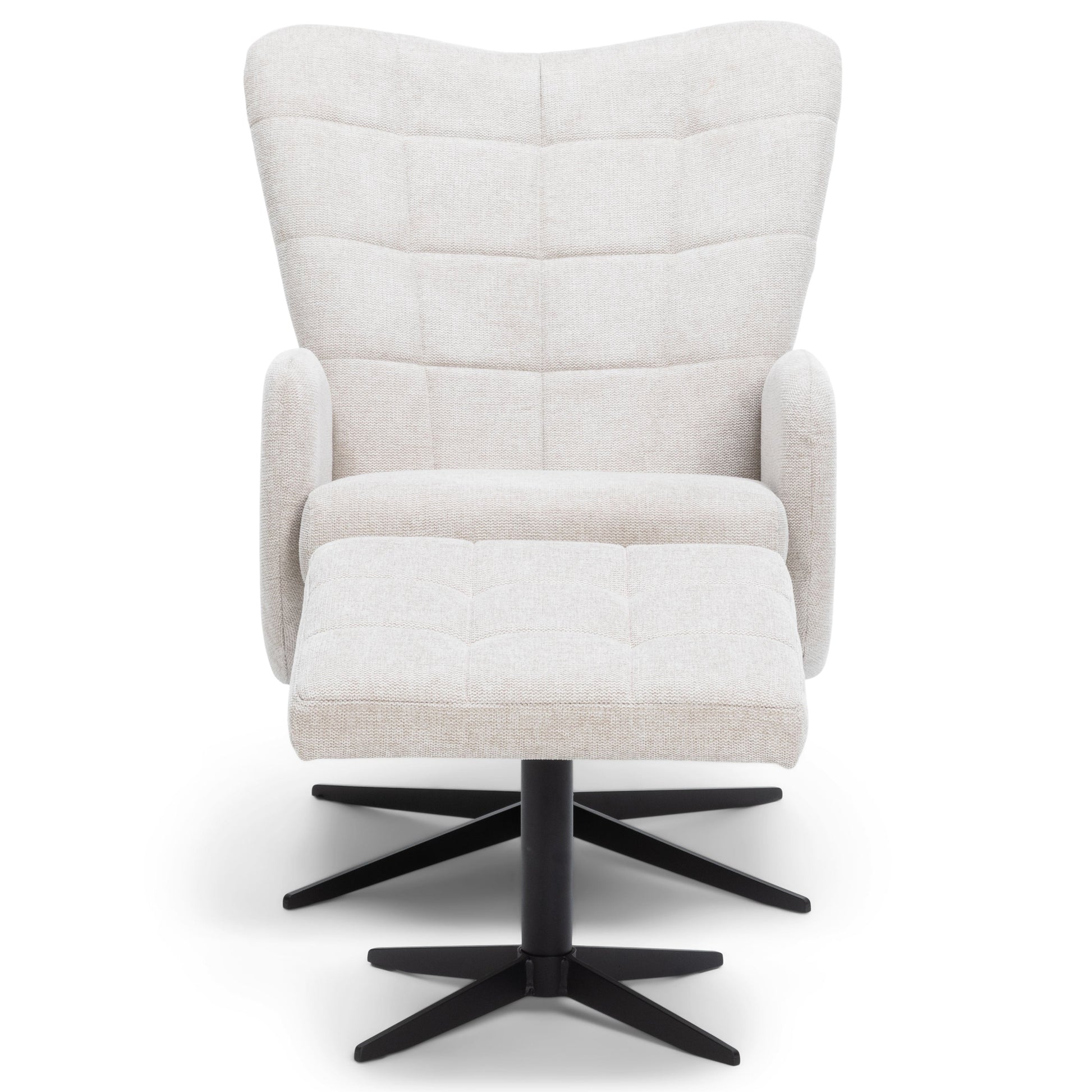 Alfred - Fauteuil inclinable avec repose-pieds - Beige