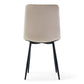 Jessi Chaise de salle à manger - velours beige avec pieds en métal noir