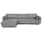 Brandy - Canapé d'angle réversible convertible gris L:290 x P:96 x H:80 cm