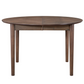 Maggie - Table ronde en chêne fumé avec rallonge 120/160/200 cm - Comprend 2 rallonges