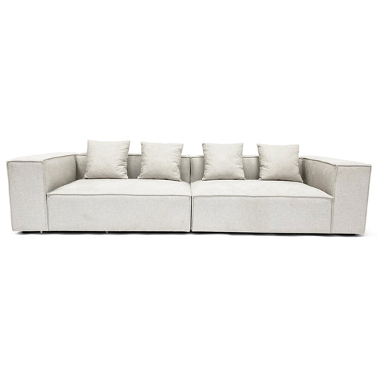 Hailey - Canapé modulaire beige avec 2 modules L: 294 x P: 100 x H: 65 cm