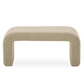 Lianna - Banc en bouclé beige 95x40x44 cm
