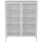 Herman - Vitrine en métal blanc/verre 110 x 40 x 140 cm