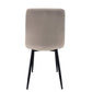 Line - Chaise de salle à manger en velours beige