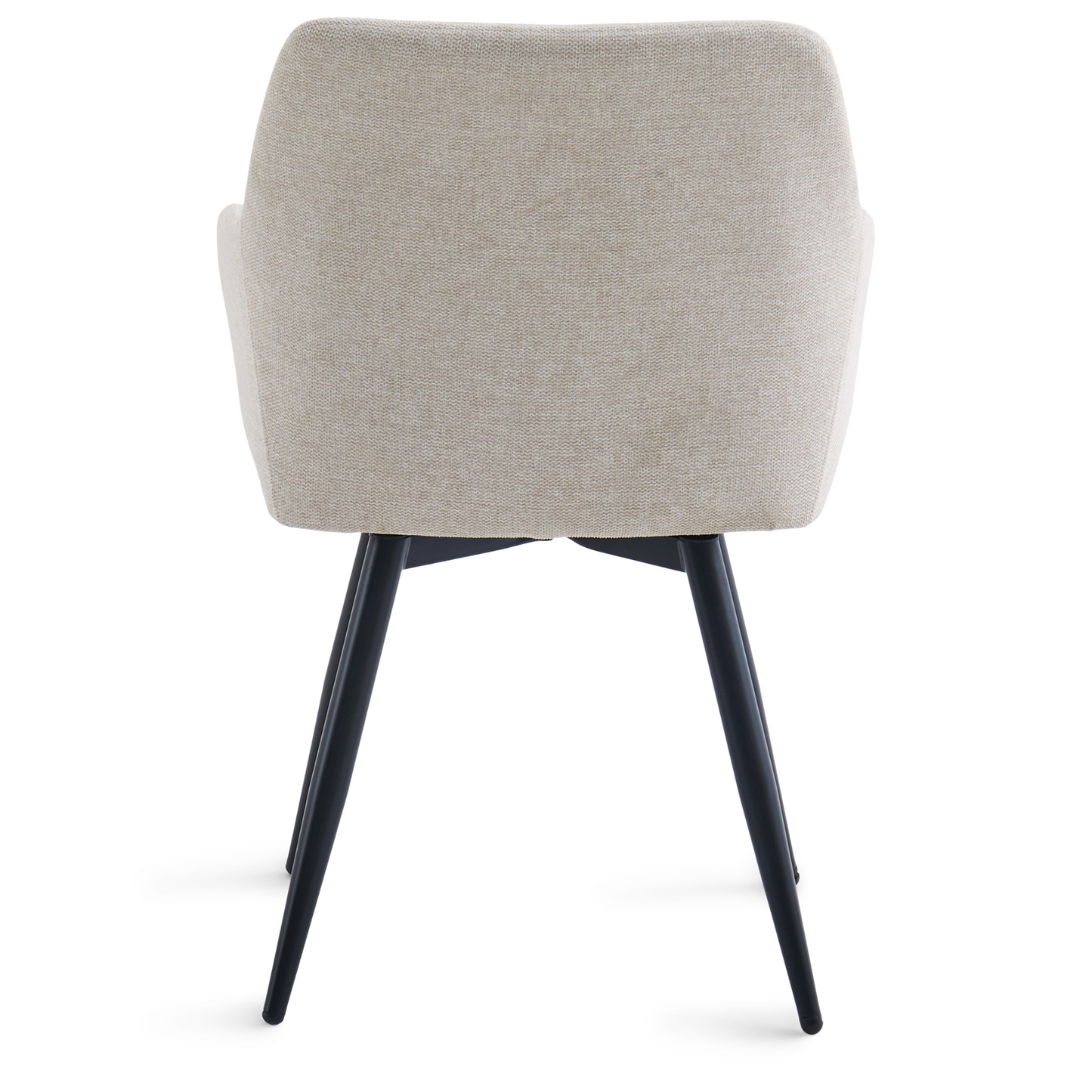 Carlo - Chaise de salle à manger rembourrée beige avec rotation à 360 degrés