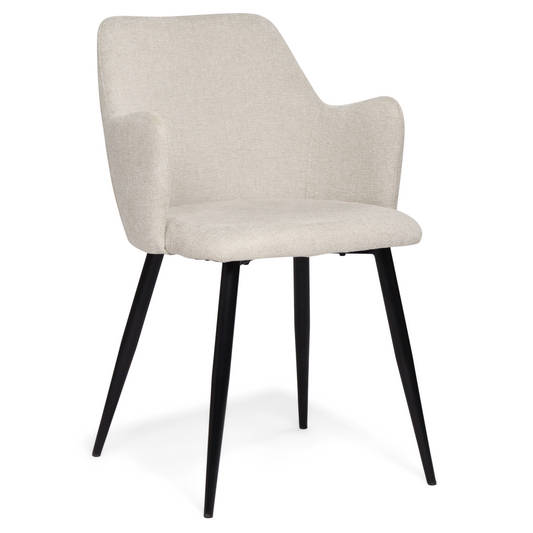 Isabella - Chaise de salle à manger en tissu beige