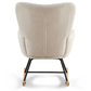 Fauteuil à bascule Allison avec accoudoirs - tissu beige