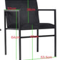 Allie - Chaise de salle à manger en velours noir avec accoudoirs