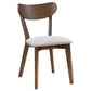 Rickie - Chaise de salle à manger en bois de chêne fumé avec siège rembourré