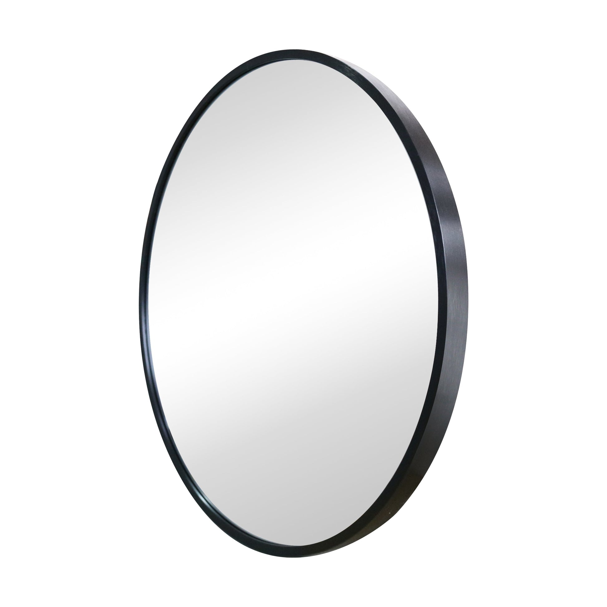 Miroir rond avec cadre noir Ø70 cm
