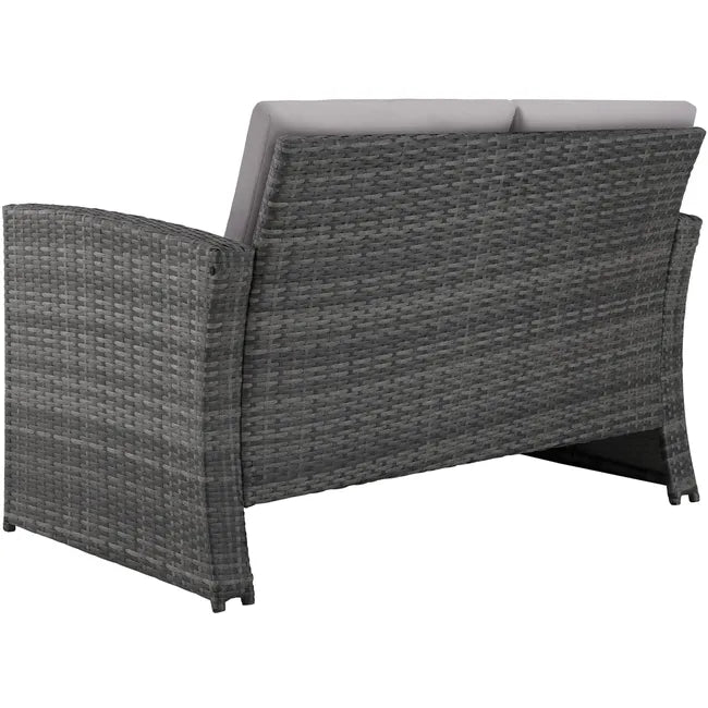 Canapé de jardin lounge en rotin Pour 4 personnes Design courbé