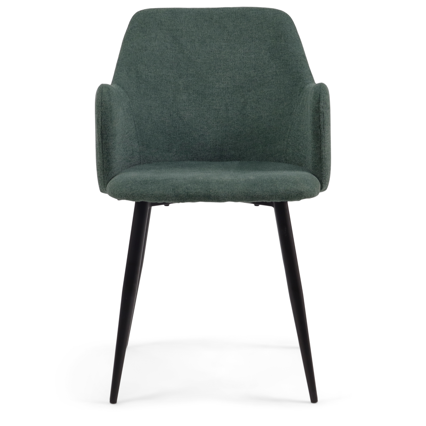 Mathilda - Chaise de salle à manger en tissu vert