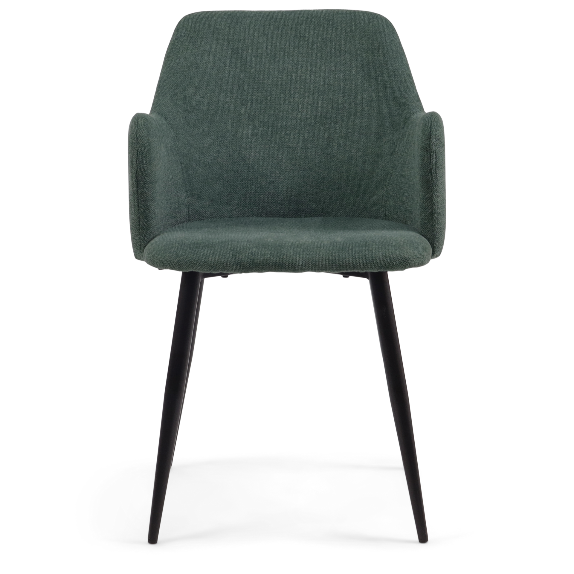 Mathilda - Chaise de salle à manger en tissu vert