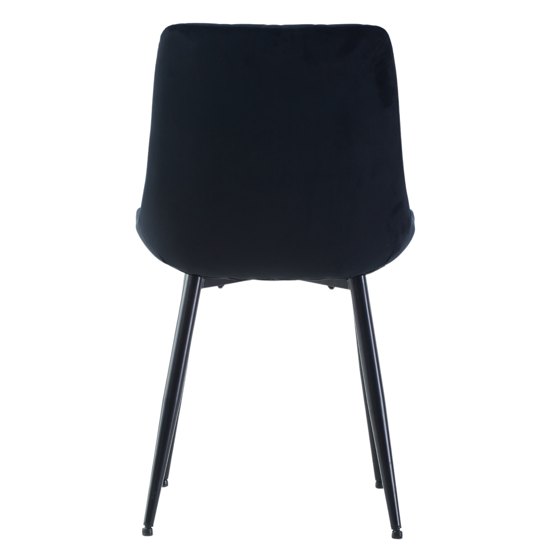 Amina - Chaise de salle à manger en velours noir
