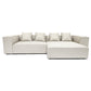 Hailey - Canapé d'angle droit beige avec 2 modules L: 294 x P: 148 x H: 65 cm