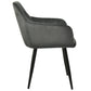 Mario - Chaise de salle à manger en velours gris