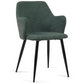 Mathilda - Chaise de salle à manger en tissu vert