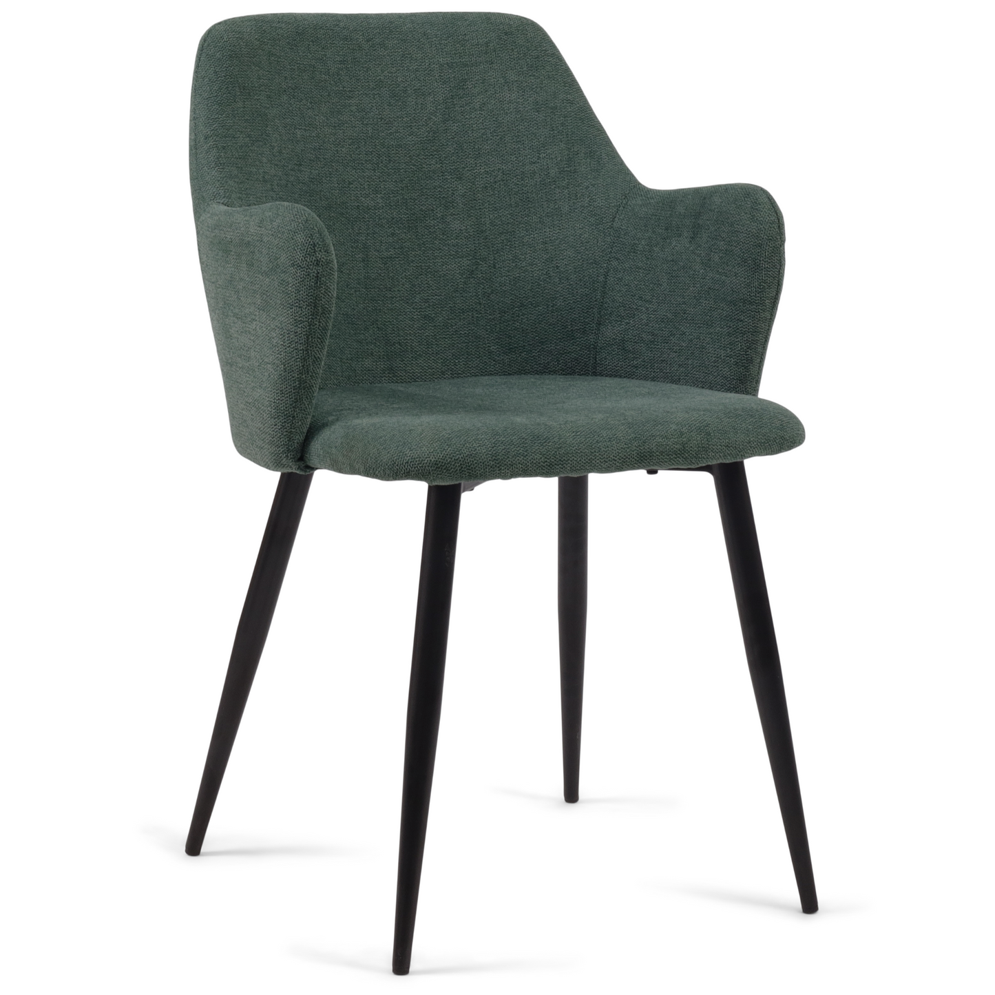 Mathilda - Chaise de salle à manger en tissu vert