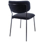 Lucia - Chaise de salle à manger en velours noir
